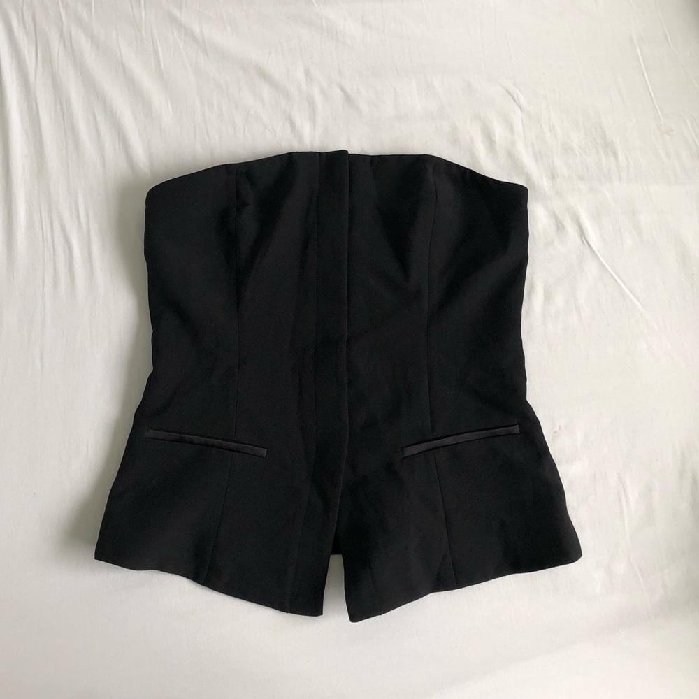 Nwt GAP Black Strapless Tailored Tube Top